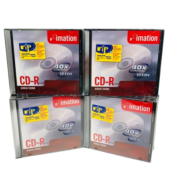 Lot of 4 Imation 10 pack CD-R 40x 80MIN/700MB New Factory Sealed - Picture 2 of 5